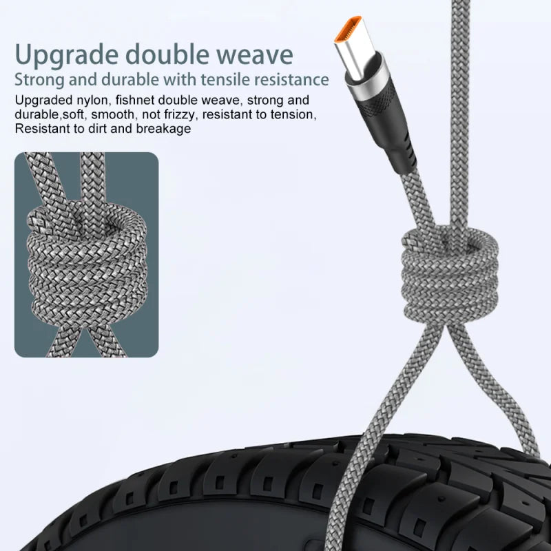 Universal USB Type C Cable 5A Super Fast Charge Cable 3m 5m 8m USB C Extend Data Cable For iphone 15 Samsung Huawei Xiaomi PS4/5