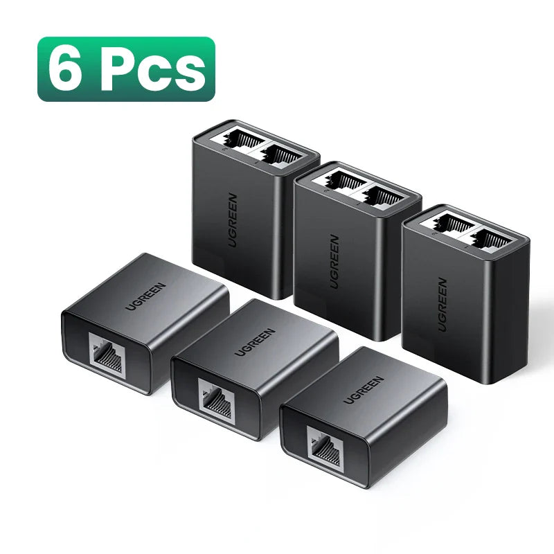 UGREEN RJ45 Splitter 1 to 2 Ethernet Adapter Internet Network Cable Extender RJ45 Connector Coupler for PC Laptop TV Box Router